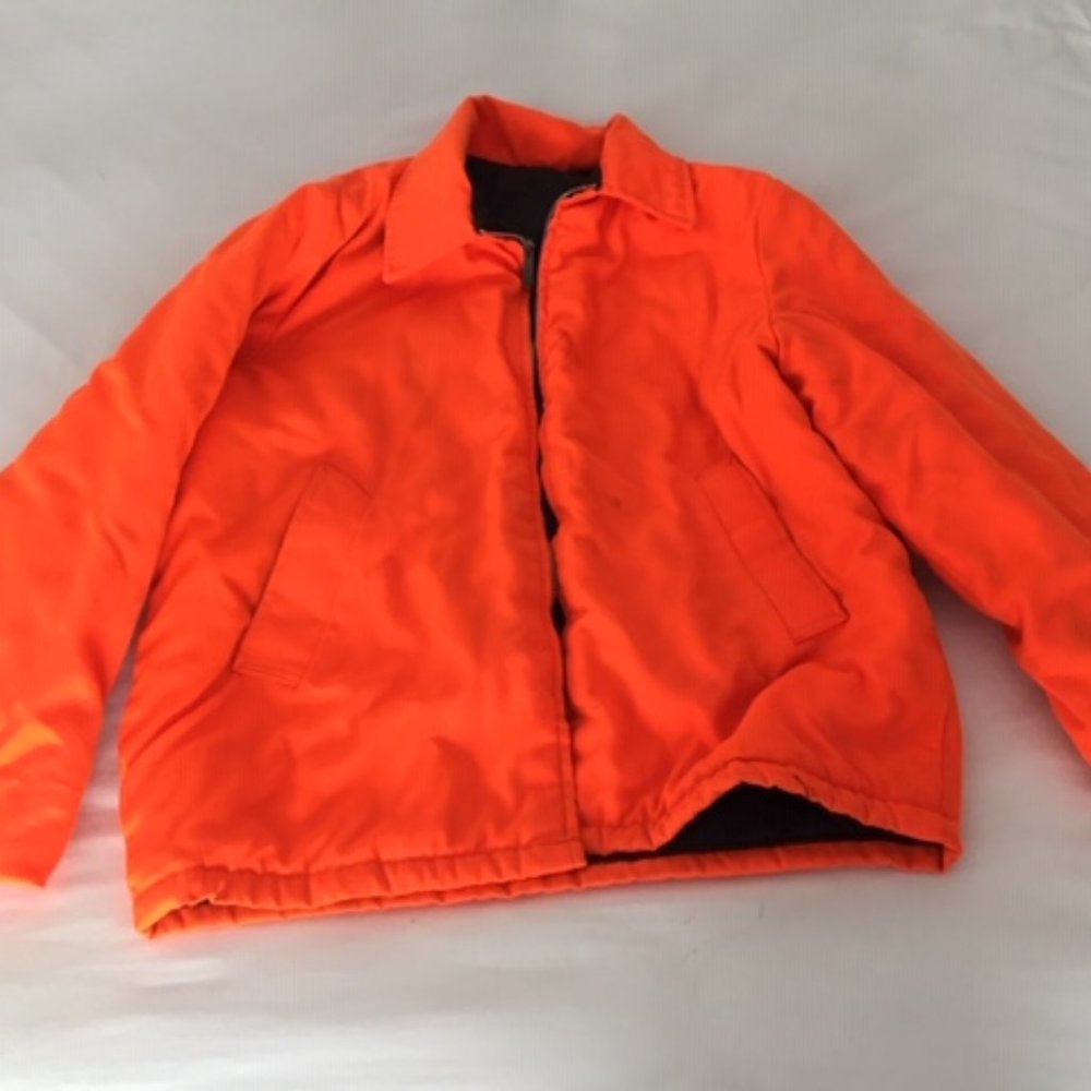 Men's Safety Orange Hunting Quilted Jacket M/L